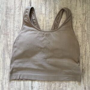 Ribbed Gray Tanktop / sports bra